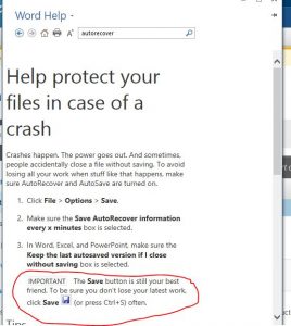 Word Autorecover Help